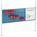 Global Equipment 36" Louver   18" Whiteboard Panel Kit, 60"W, Blue 319175BL